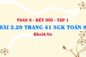 Bài 2.20 trang 41 SGK Toán 8 tập 1 Kết nối tri thức